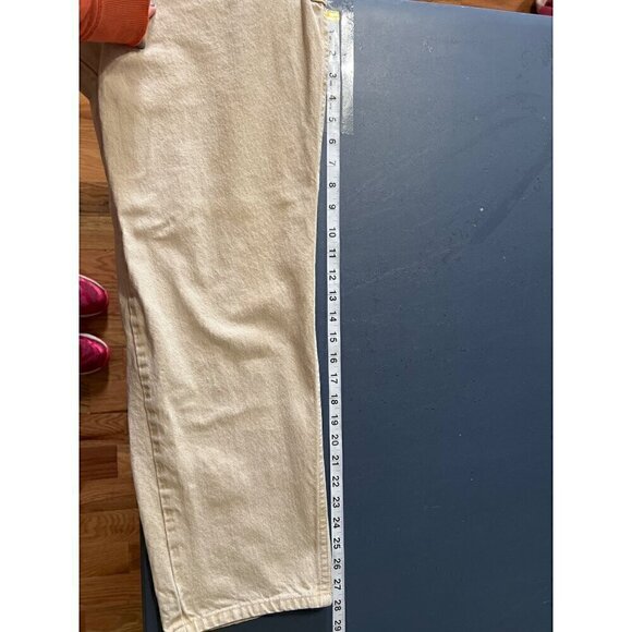 L.L. Bean Womens Tan Jeans Sz 16 Petite Orginal Fit / Relaxed Denim Plus Size - Picture 6 of 7